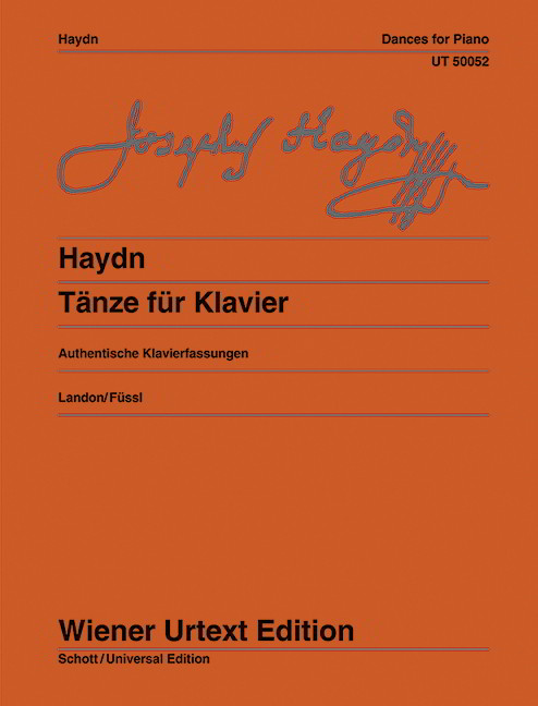 Haydn: Dances Hob. IX:3, 8, 11, 12 for Piano published by Wiener Urtext